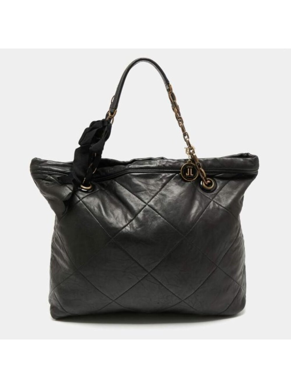 N-24. Lanvin Amalia Cabas Tote Bag Black